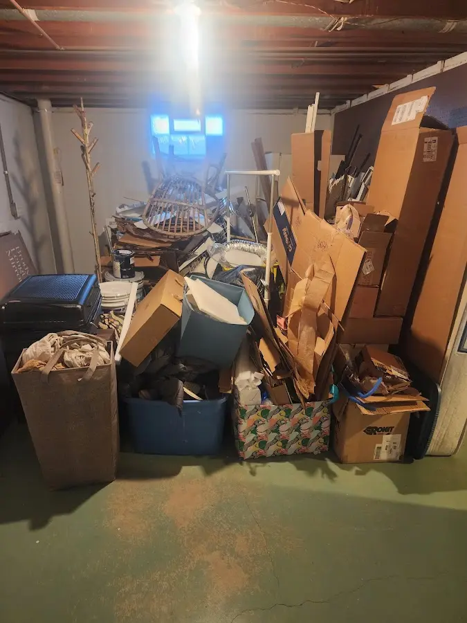 Roll-off dumpster container at job site for Cleanout Dumpster Rental in Scottdale